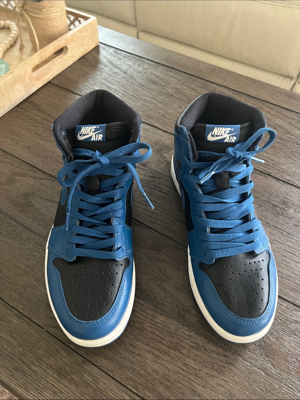 Nike Air Jordan’s Men's High-Top Sneakers in Blue and Black